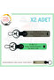 Safe Driving X2 Keychain with Name Plate and a + Blood Group Written, Ash Grey-F Green-Sk, Biker Friendly