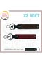 Custom for Bikers, Gift X2 Keychain with Name Plate and B Rh (+) Blood Type Lettering, K Coffee-Maroon-Syh