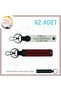 Gift Set, White-Burgundy-Syh, Bikers Name Plate a Rh (+) Blood Group Written Leather X2 Keychain