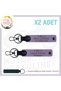 Special Production X2 Keychain with Name Plate and A- Blood Group Written for Enthusiasts of Motorcycles, Armağan, Purple-Lacquer