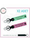 Leather Keychain with Name and Plate Written, Green-Pink-Syh, Professional and Stylish Courier Gift