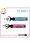 Gift, Blue-Pink-Sk, 2 Keychains with Speed Enthusiasts, Name Plate and B Rh (+) Blood Group Written