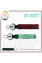 Exclusive for Biker Friends, X2 Keychain Set with Name Plate and 0 Rh (+) Blood Type, Green-Maroon-Navy
