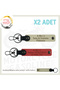 Leather X2 Keychain, Pomegranate Flower-S Coffee-Sk, Speed Lovers Special Name Plate a Rh (-) Blood Group Written