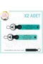 A+ Blood Type Written X2 Keychain, K Turquoise-Turquoise-Syh, Gift for Motorcycle Lovers, Name Plate