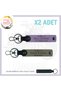 For Speed Lovers, Name Plate and a Rh - Blood Type Lettering X2 Keychain, Custom Gift, Ash Grey-Purple-Syh