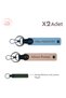 Meaningful Gift for Nurse, Set of 2 Keychains with Name and Surname Written, Baby Mouth-Sky Blue-Green