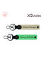 Set of 2 Keychains with First Name & Last Name, Milk Coffee-Pistachio Green, Kankaya Cheerful Touch