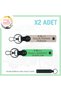 Special for Speed Lovers, Leather 2-Piece Keychain with Name Plate and B Rh (-) Blood Group, Powder-F Green-Syh