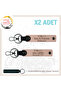 2-Piece Keychain Gift Set, Yavruağzı-Laci, Written for Drivers, Name Plate and 0 Rh (-) Blood Group