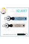 Gift X2 Keychain, Powder-Blue-Syh, Biker Style Special Name Plate a Rh (+) Blood Group Written