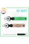 Name Plate and a Rh (+) Blood Group Written X2 Keychain, Yavruağzı-F Green-Syh, Special for Motor Lovers