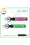 Name Plate and a Rh (-) Blood Type Written Leather X2 Keychain, Pink-F Green-Syh, Speed Enthusiast Exclusive