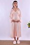 Effortt Powder Maternity Nightgown Set with Dressing Gown - 2