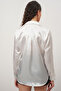 Women's White Satin Shirt Large Size Range - 7