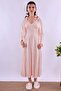 Effortt Powder Maternity Nightgown Set with Dressing Gown - 4