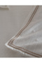 Tina Double Linen Look Washable 100% Linen Cotton Bed Sheet Pcs Duvet Cover Set - White/Beige - 7