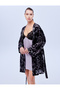 Pajama Set, Dressing Gown, Bustier, Trousers, 3-Piece Set 1605 - 2