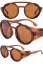 Unisex Retro Steampunk Round Sunglasses