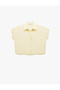 Loose Fit Short Sleeve Classic Collar Satin Shirt - 3