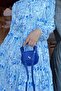 Patterned Hijab Dress Blue 501 - 3