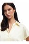 Loose Fit Short Sleeve Classic Collar Satin Shirt