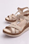 60 Women's Wedge Heeled Velcro Sandals - 4