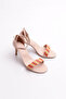 Women's Ankle Strap Colorful Stripe Heeled Shoes 64262821 - 2