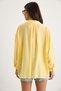 Women's Tereyağ Single Pocket Detailed V-Neck Cotton Organza Oversize Shirt 34296-2 60283291 - 7