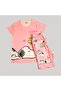 WOMENS SHORT SLEEVE PAJAMA SETS , SILKY POLYESTER