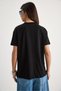 Women's Black Floral Stone Accessory Short Sleeve Crew Neck T-Shirt 60602059 - 6