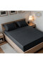 3-Piece Microfiber King (180x200cm) Plain Fitted Sheet Set - 3