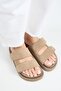 Roble Women's Leather Genuine Leather Velcro Mink Slippers