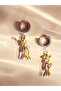 Hug Each Other Lover-Couple-Love Model Silver Steel Earrings - 4
