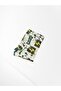 Boy's 100% Cotton Minibus Palm Patterned Anthracite Underwear Boxer Set with Stitched Ankle Part - 4