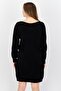 Women Sequins Sweater Dress, Black - 2