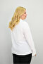 Women's Large Size Collar Scarf Tie Detailed Shirt 0035-25 - 7