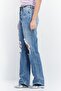 Women Regular Fit High Waist Rip Denim, Blue - 4