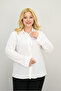 Women's Large Size Collar Scarf Tie Detailed Shirt 0035-25 - 5