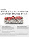 White Sage with Red Sea Lavender Floral Smudge Stick - Pack of 3 Stick - 2