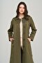 ياقة القميص، فتحة جانبية، مبطنة، طاردة للماء، معطف طويل A.KHAKI 6700 - 6