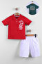 Boy's Polo Neck Printed Shorts Set of 2 - 4