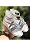 Child sandals with zippered ankle hologram non-slip phylon (light) sole sandals. - 6