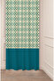 Geometric Shape Square Green Beige Patterned Special Design Digital Printed (Single Wing) Modern Stylish Background Curtain