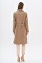 Shirt Collar Belt Detailed Large Size Trench Coat Mink 4302 - 7