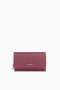 Medium Size Magnetic Genuine Leather Look Faux Leather Women's Wallet – 65218 - Plum
