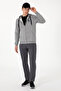 Men's Gray Melange Knitted Cardigan 50289028-Vr086 - 4
