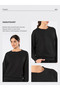 3613 Women's Crew Neck Sweatshirt Black - 6