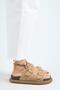 Lavanda Women's Genuine Leather Double Buckle Sand Slippers - 2