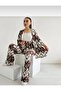 Women's Relaxed Fit Kimono Bottom Long Top Summer Set - 3